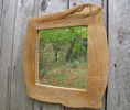 rustic frame, rustic mirror frame, live edge